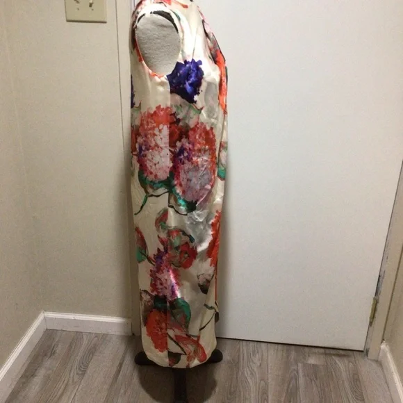 Laviniaturra draped floral hydrangea print dress M - Picture 3 of 7